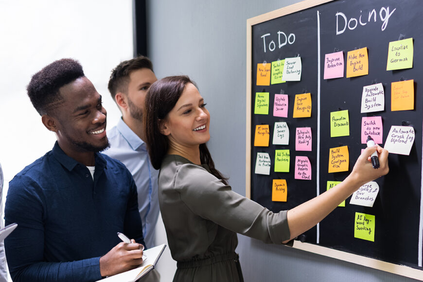 Agile,Business,Team,Using,Kanban,Task,Board